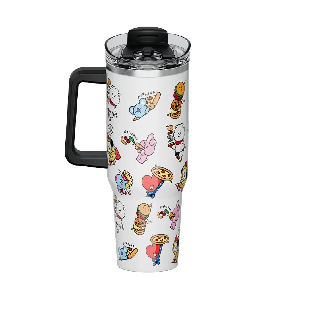 Mug Termo BT21 BTS Kpop Kawai Chibi con asa 1200 ML3