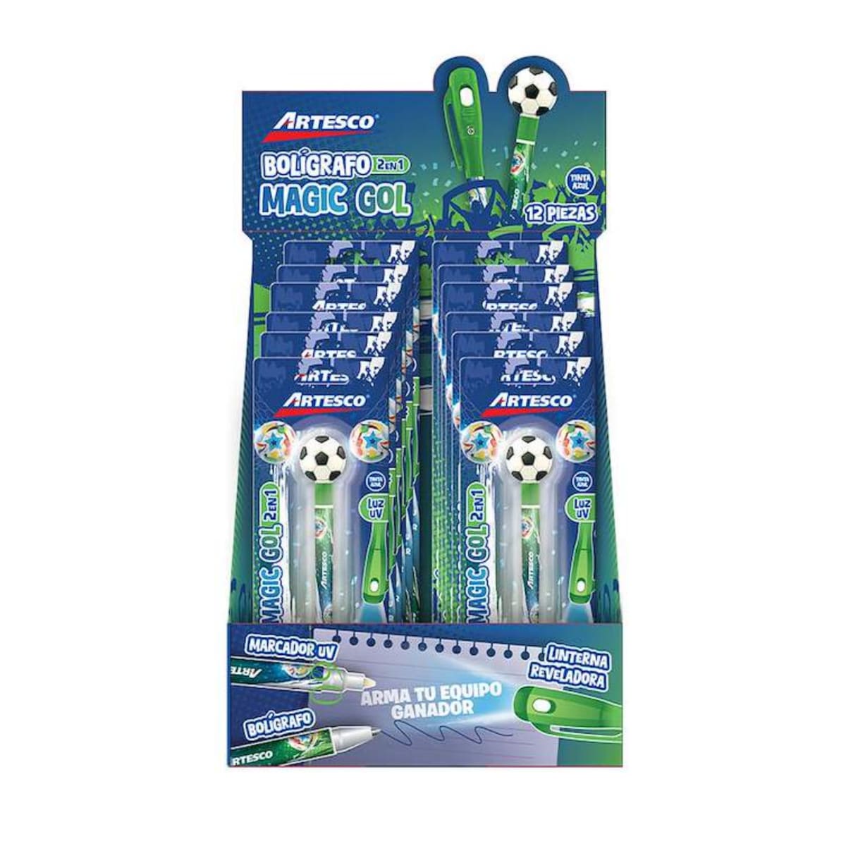 Lapicero Artesco Magico Futbol 2 en 1 Tinta azul e Invisible4