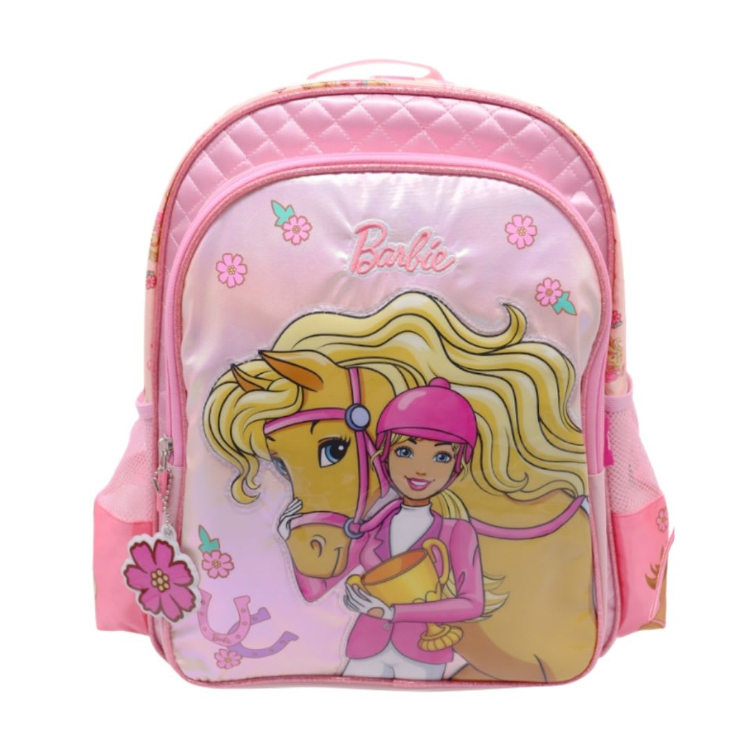 Mochila Oficio + Lonchera + Cartuchera Barbie Jinete2
