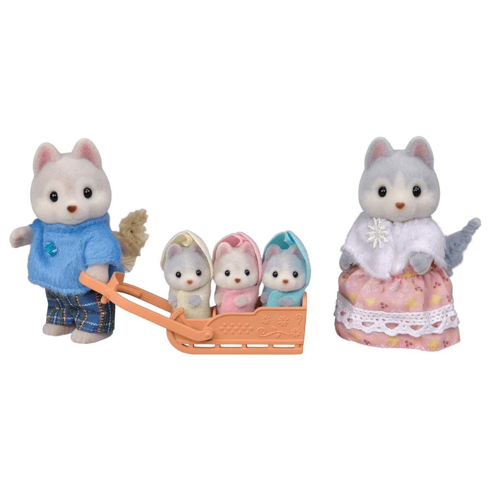 Juguete Sylvanian Ternurines Set Familia Husky2