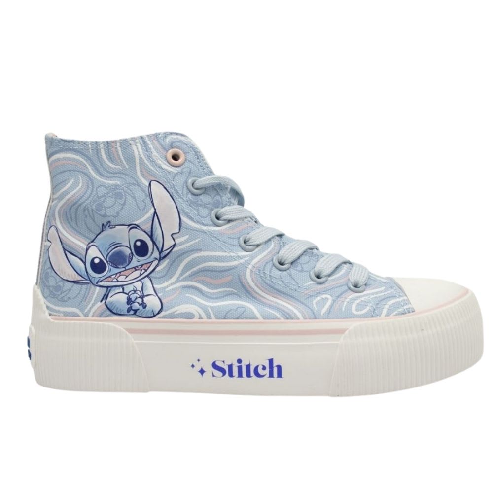 Zapatillas Mujer Urbanas Botin Stitch Celeste Rosado 0