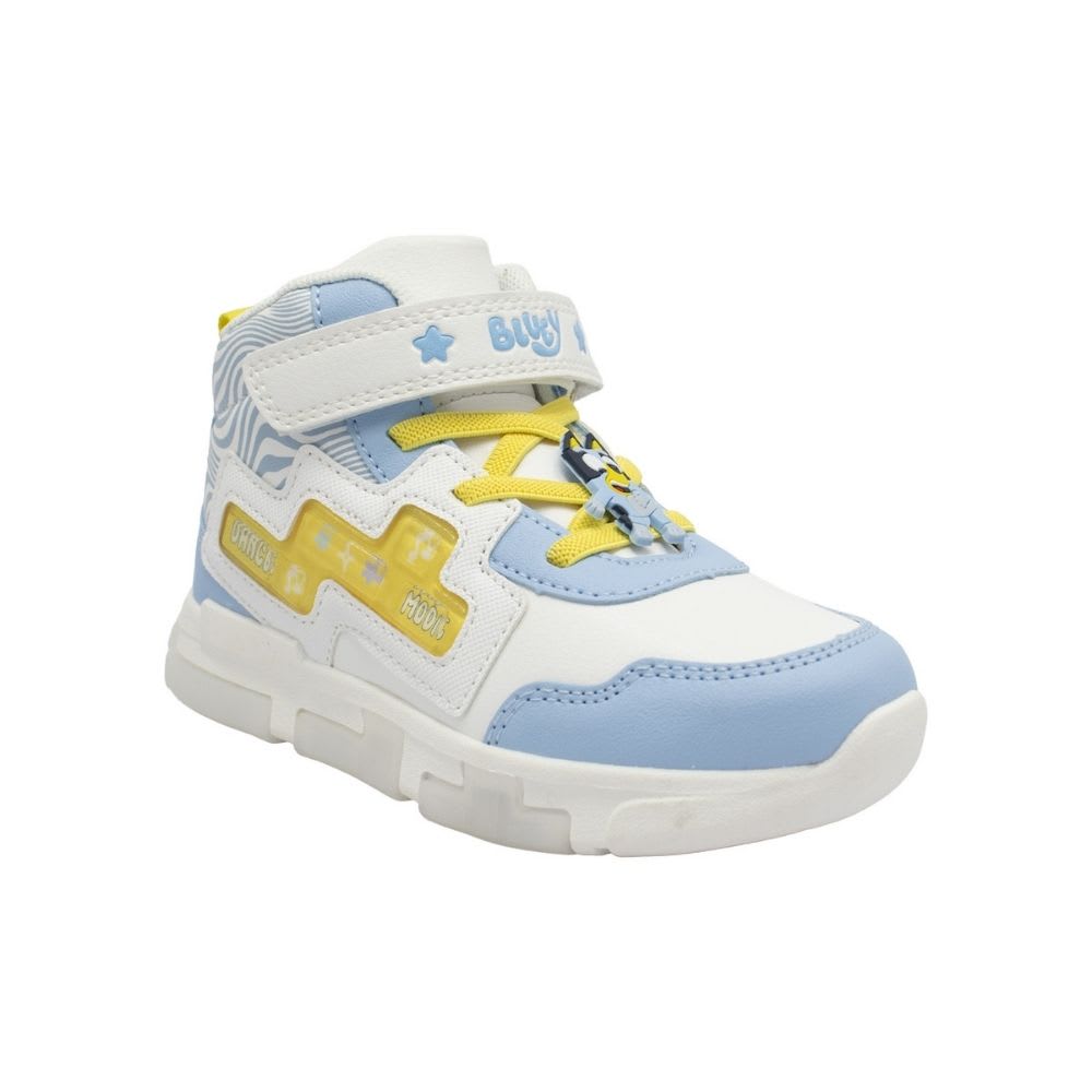Zapatillas Niña Botin Bluey Blanco Azul con Luces2