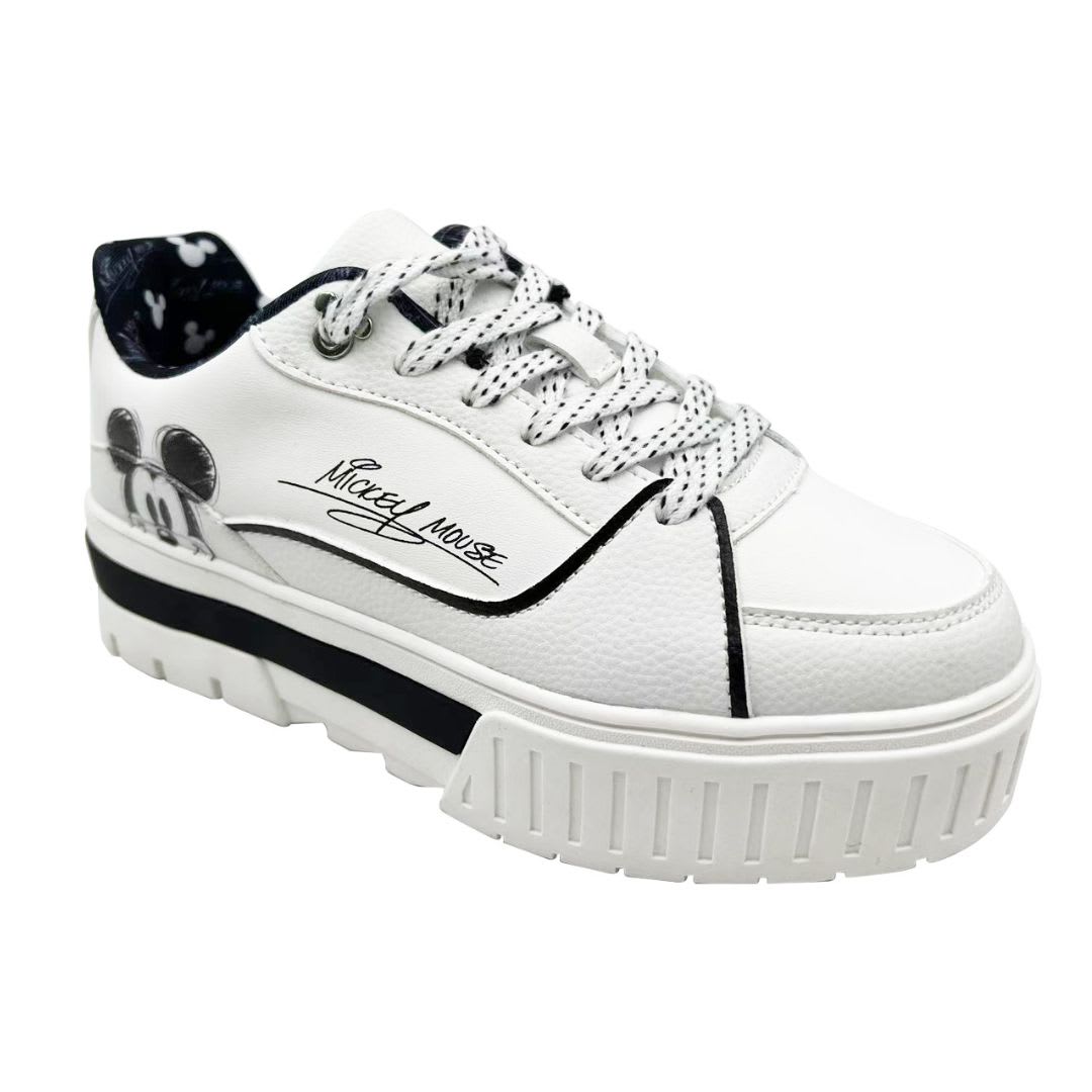 Zapatillas Mujer Mickey Mouse Casual Blanco3
