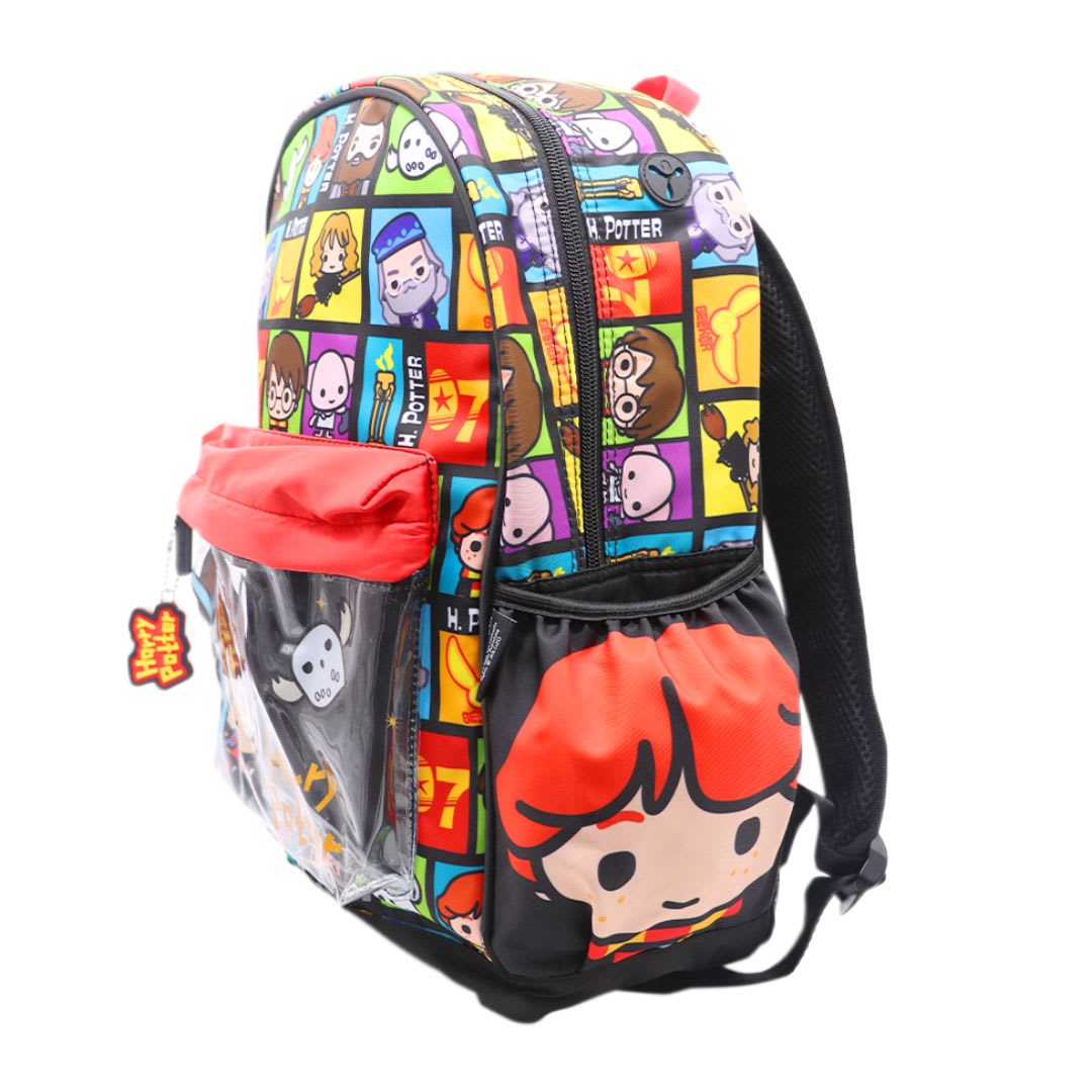 Harry Potter Mochila Kawaii Escolar Multicolor – Estilo caricatura, tamaño mediano2