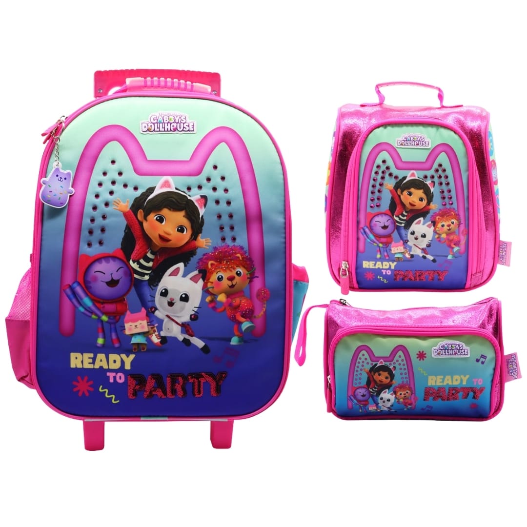 Pack Escolar Maleta Gabby Dollhouse Fiesta Oficio 0
