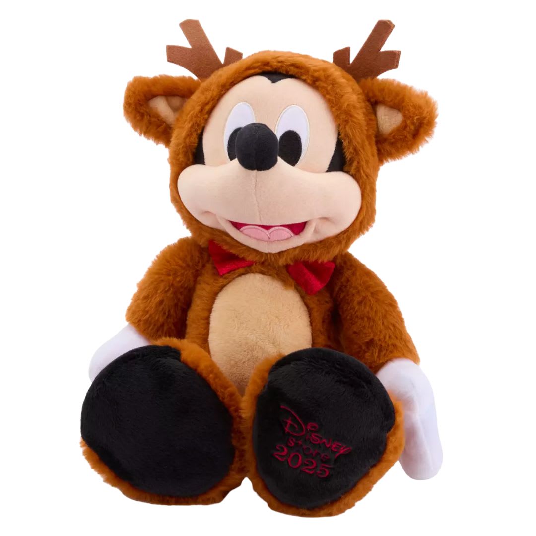 Peluche Disney Store Navideño Mickey Mouse Reno 30 cm3