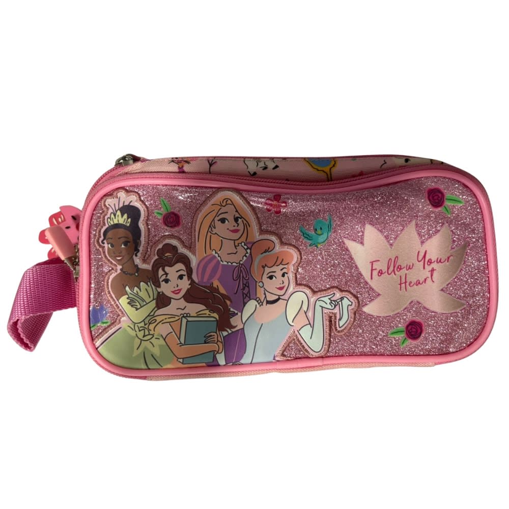 Cartuchera Escolar Princesas Disney Rosado 0