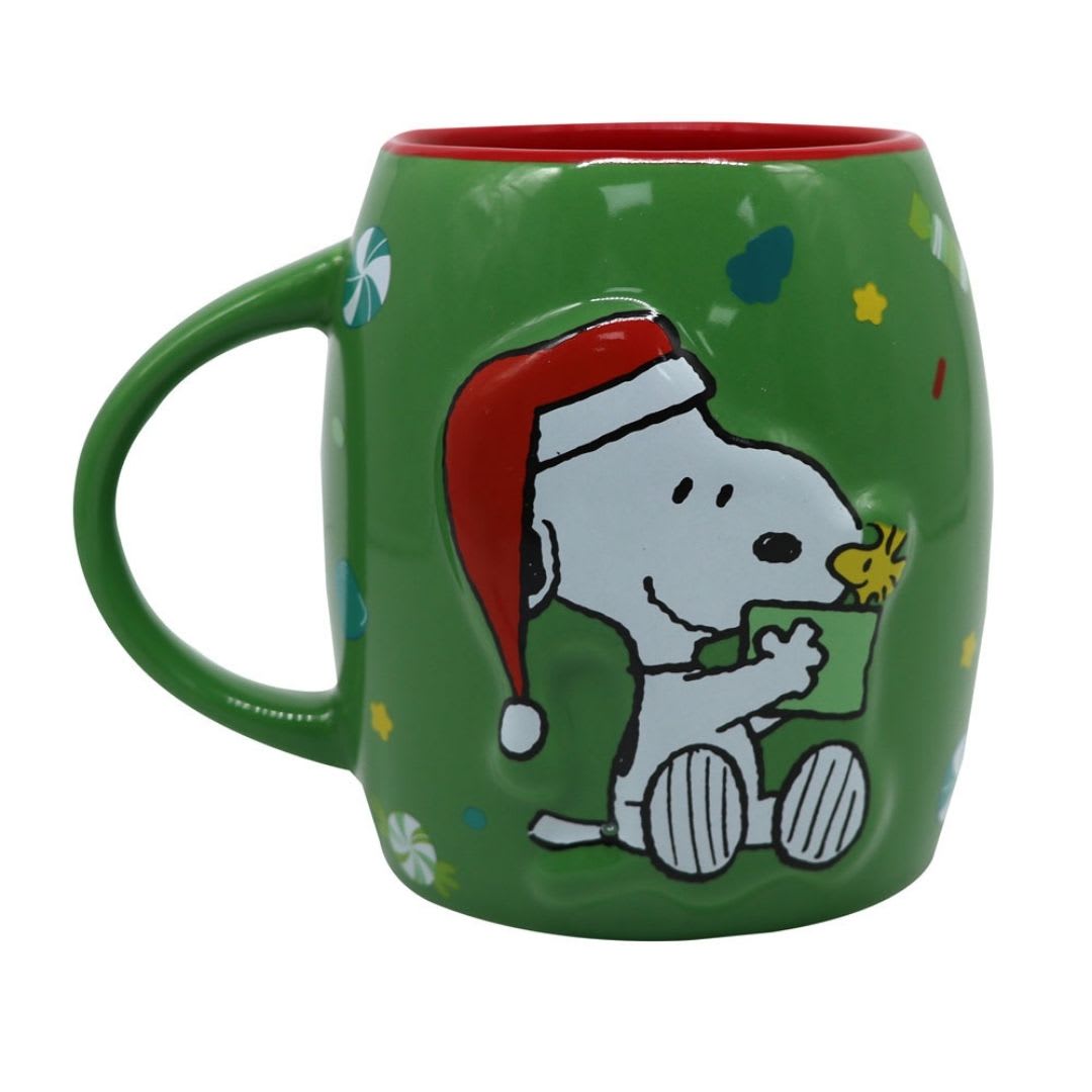 Taza Mug Navidad Snoopy 400ml Verde 0