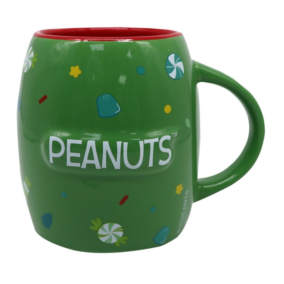 Taza Mug Navidad Snoopy 400ml Verde2