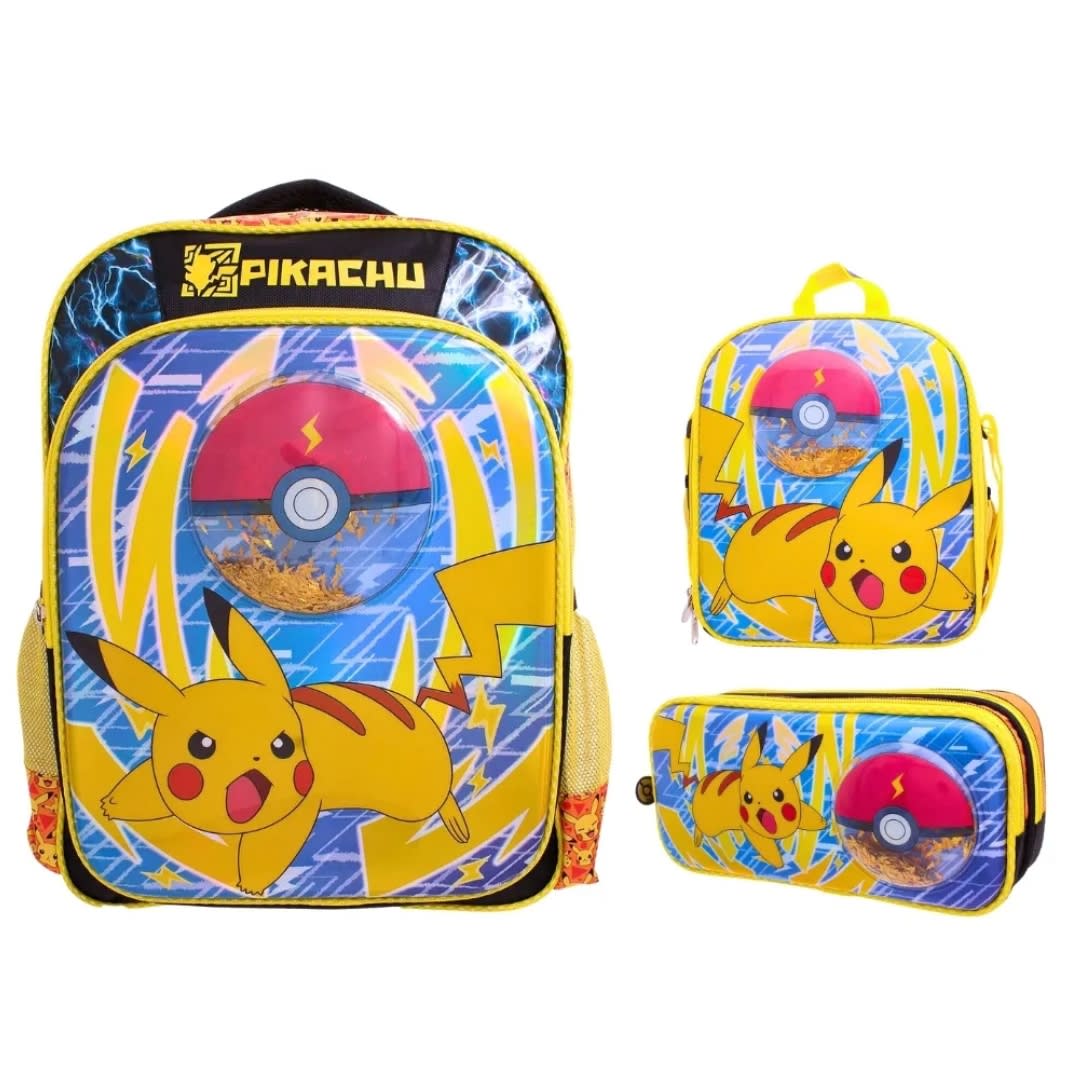 Pack Escolar Mochila Pokemon Pokebola Oficio 0