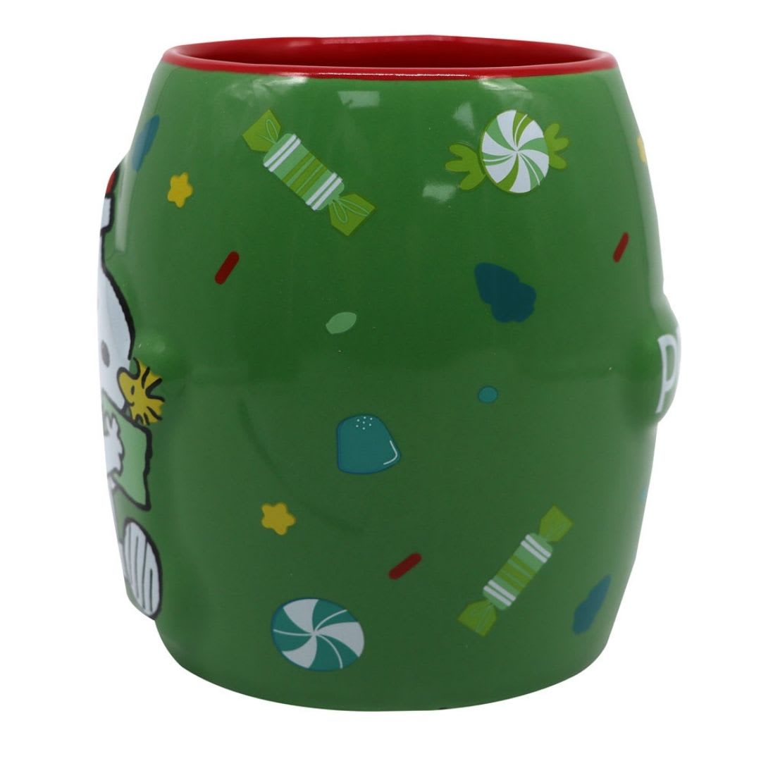 Taza Mug Navidad Snoopy 400ml Verde3