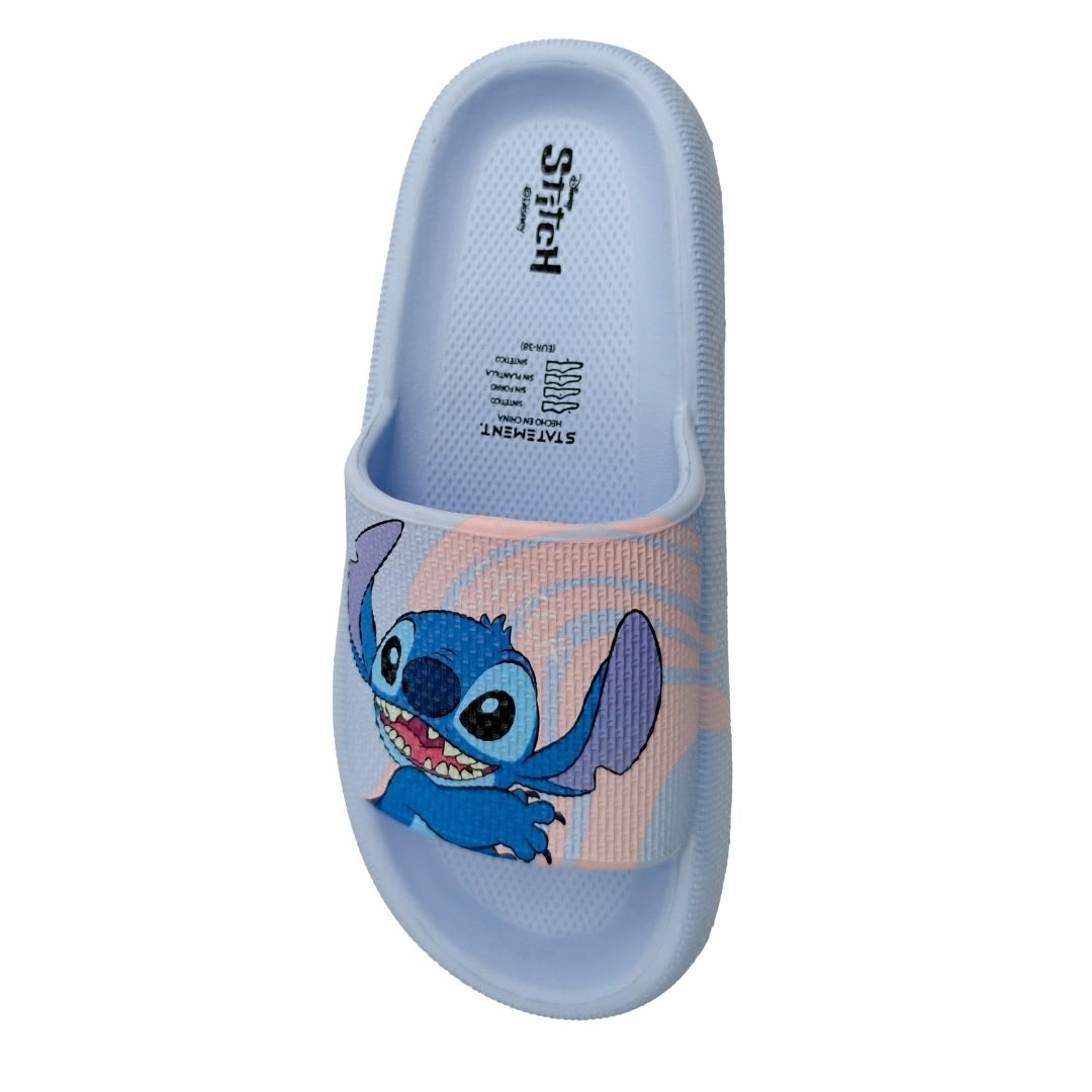 Sandalias Mujer Playeras Stitch Celeste2