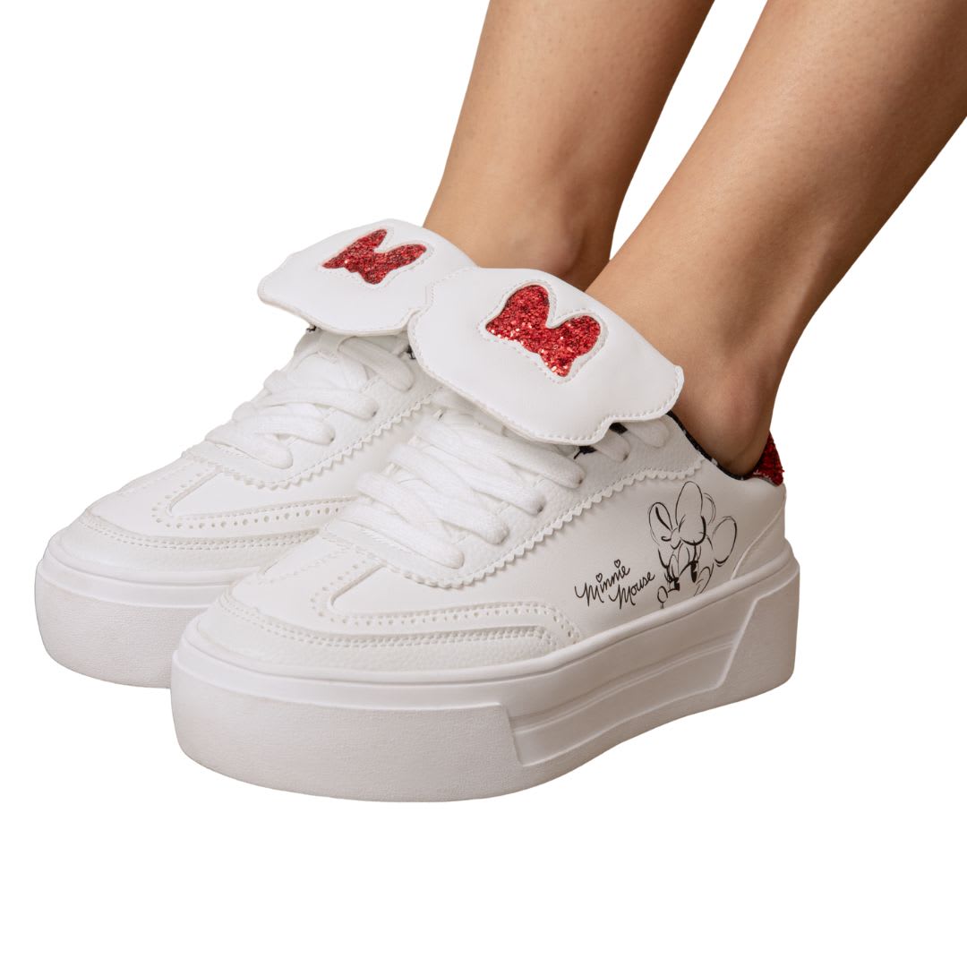 Zapatillas Mujer Minnie Mouse Casual Blanco5