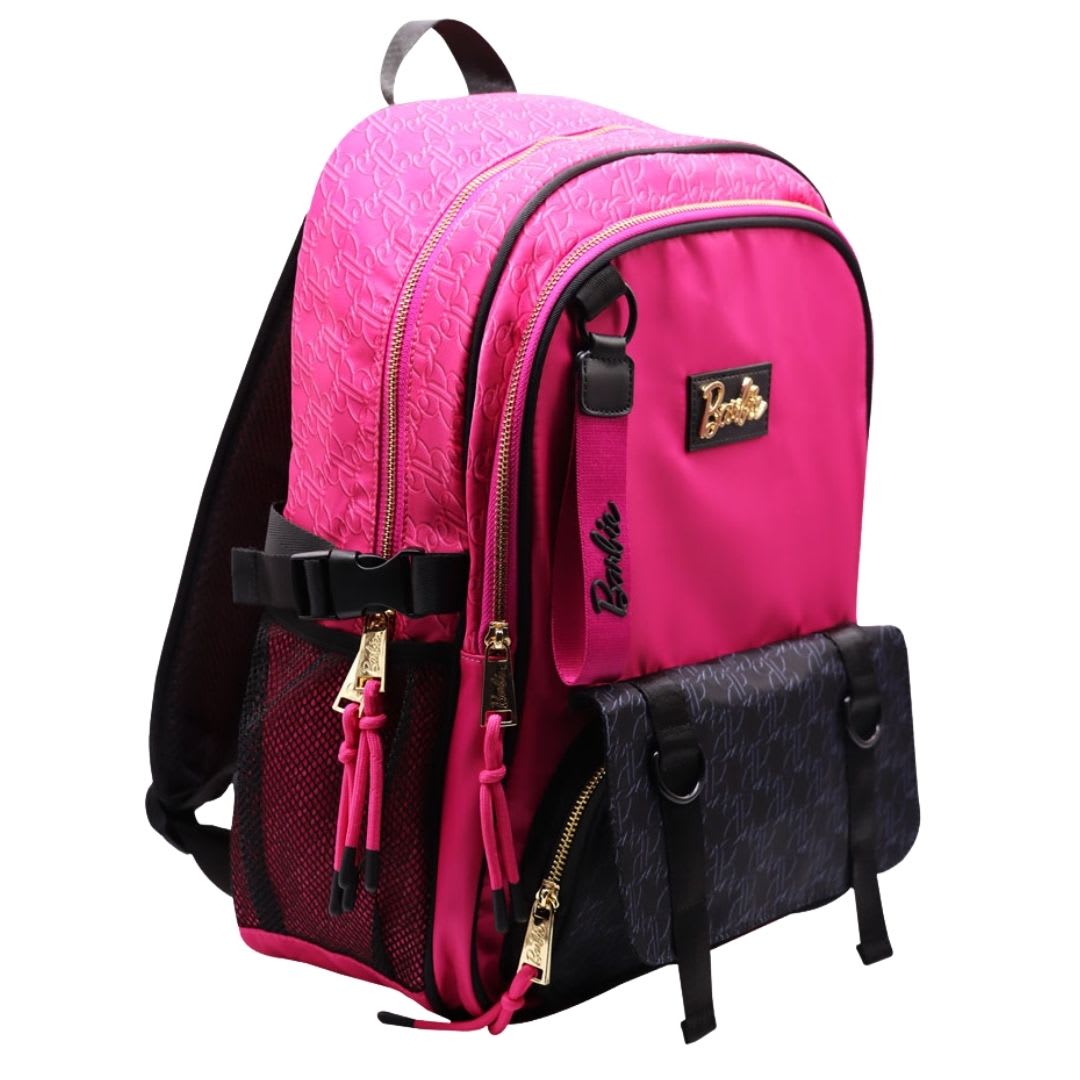 Pack Escolar Mochila Deluxe Barbie Fucsia Oficio2