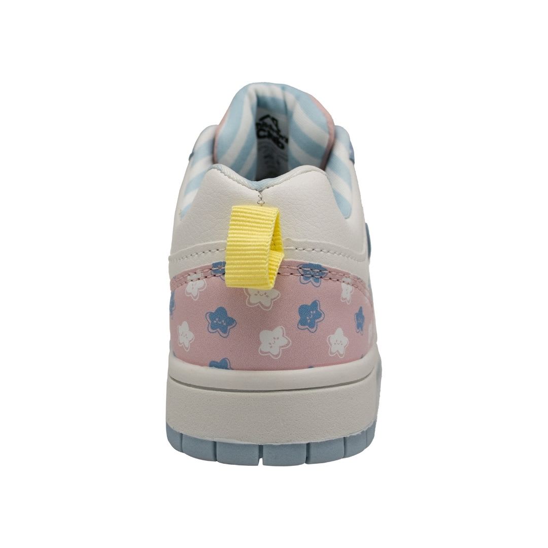 Zapatillas Niña Stitch Botin Blanco Celeste Con Luces4