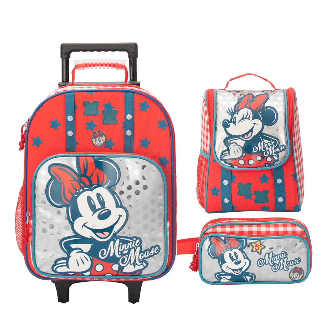Pack Escolar Maleta Oficio Premium Disney Minnie Mouse Plateado 0