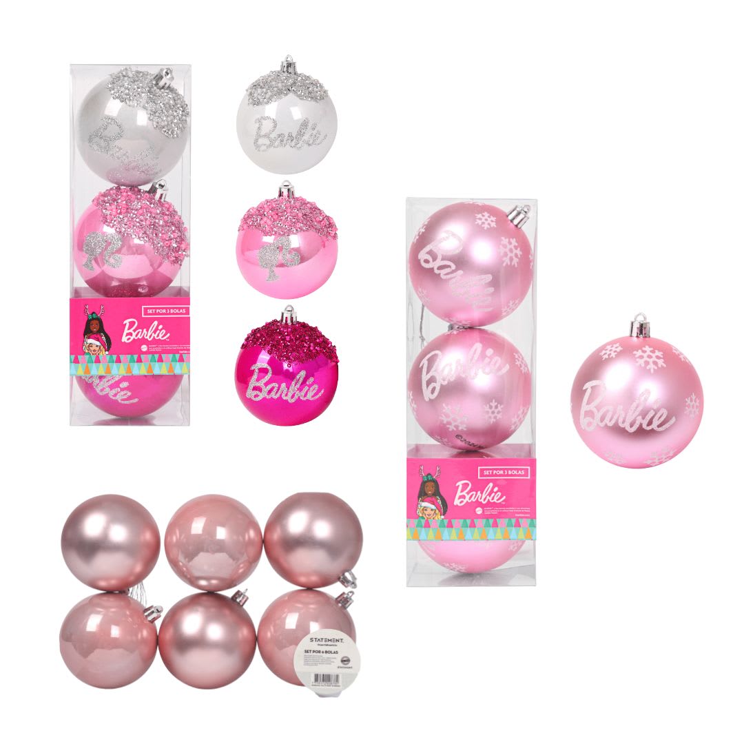 Tripack Bolas Navidad Barbie 8 cm con 3 Mod 3 + 3 Mod 5 + 6 Mod 4 0