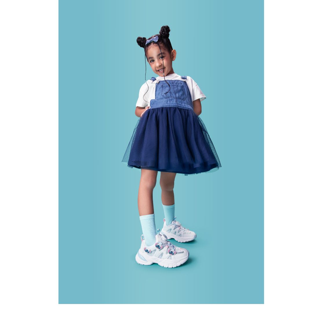 Zapatillas Niña Stitch Celeste Rosada3