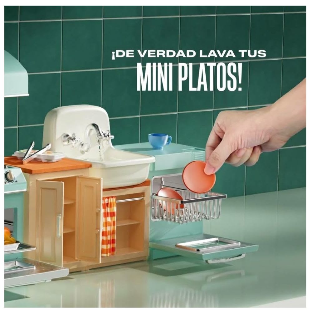 Playset Cocina Completa Mini Brands Hervidor Horno Caño Lavaplatos4