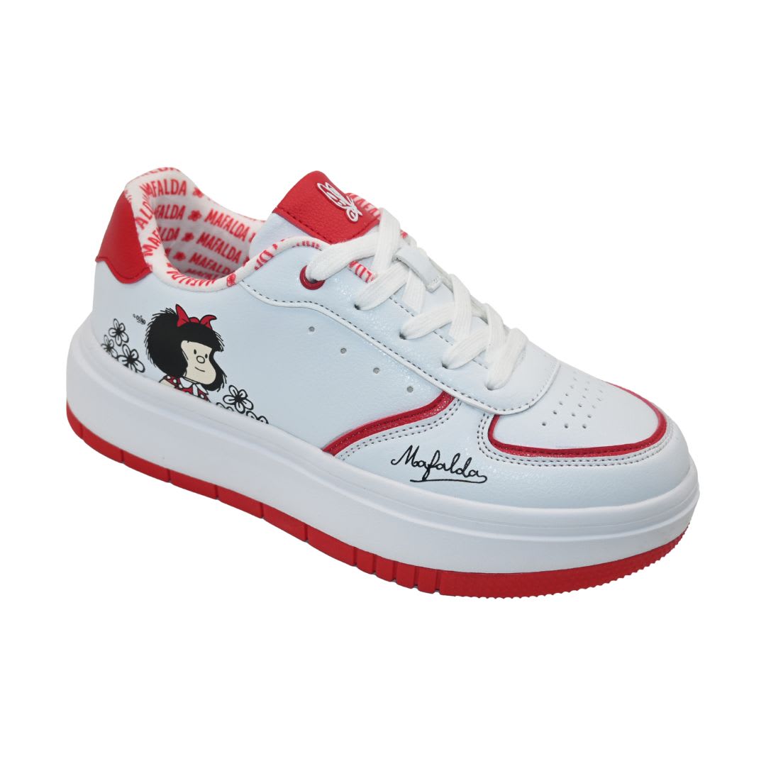 Zapatillas Urbanas Mujer Mafalda Rojo2