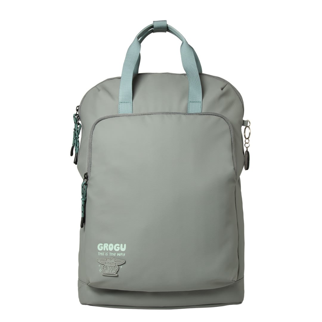 Mochila Juvenil Casual Star Wars Grogu Baby Yoda Verde 0