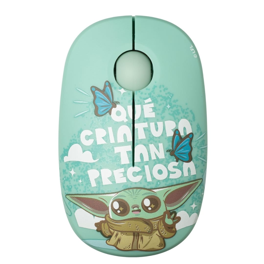 Mouse Inalambrico + Pad Desk Star Wars Baby Yoda Neopreno Antideslizante 80x40 CM Mod 16