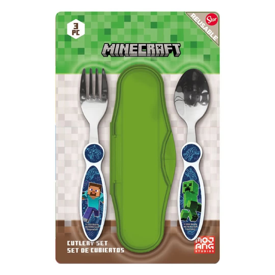 Set de Cubiertos Escolar Minecraft 0