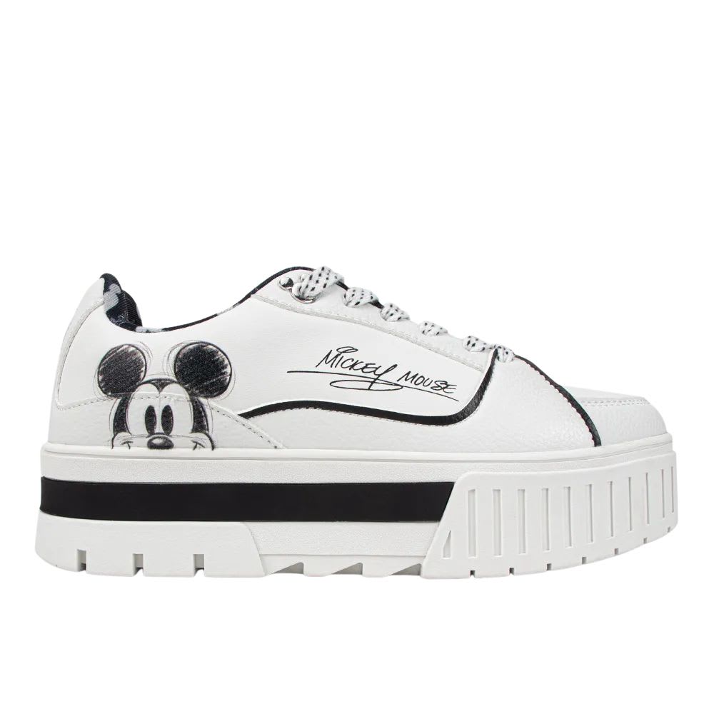Zapatillas Mujer Mickey Mouse Casual Blanco 0