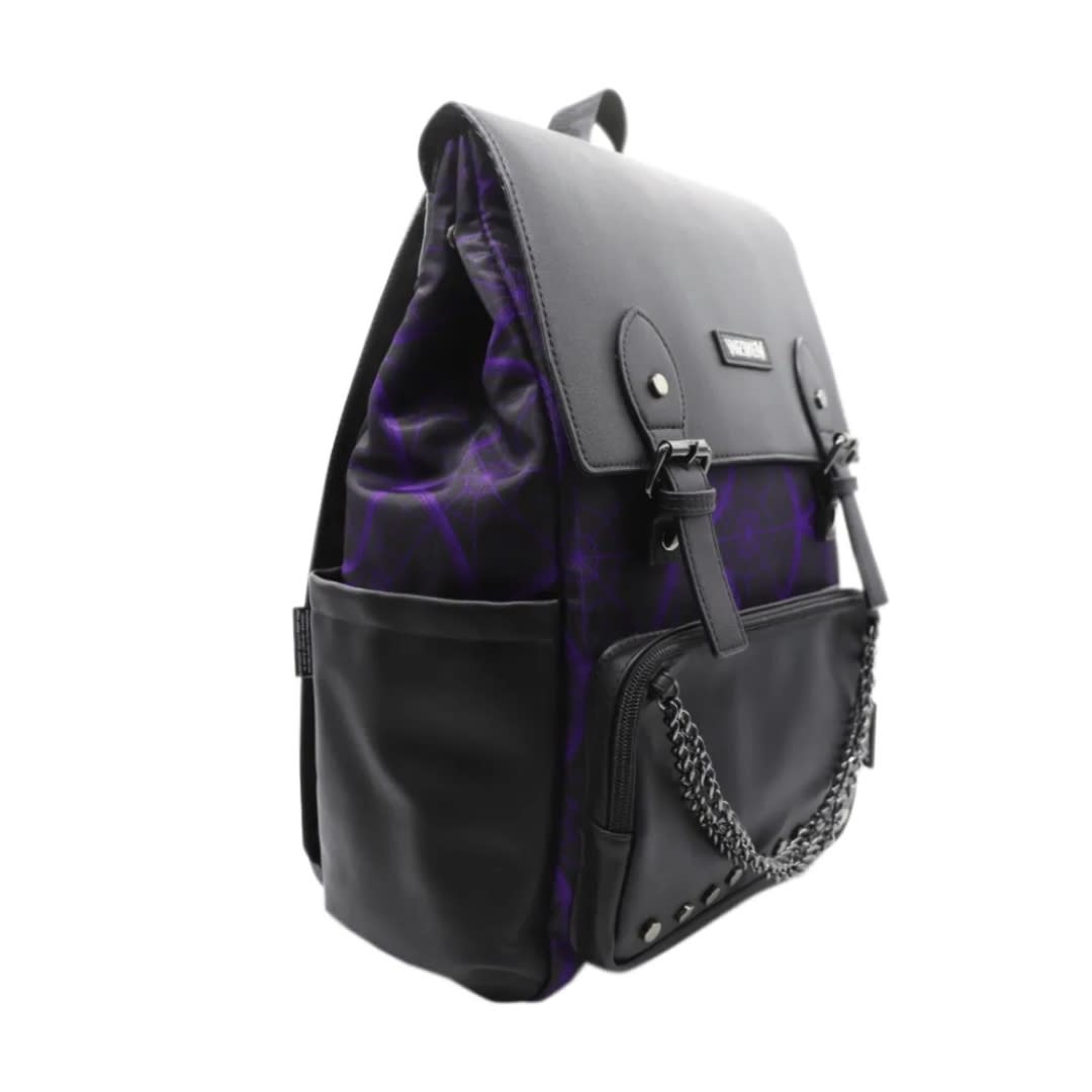 Pack Escolar Mochila Merlina Addams Morada Oficio2