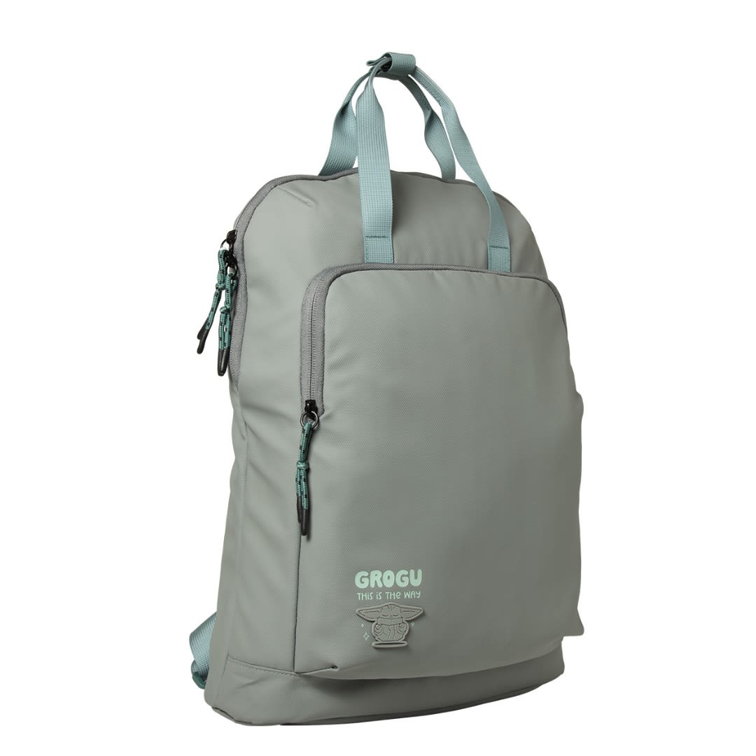 Mochila Juvenil Casual Star Wars Grogu Baby Yoda Verde3