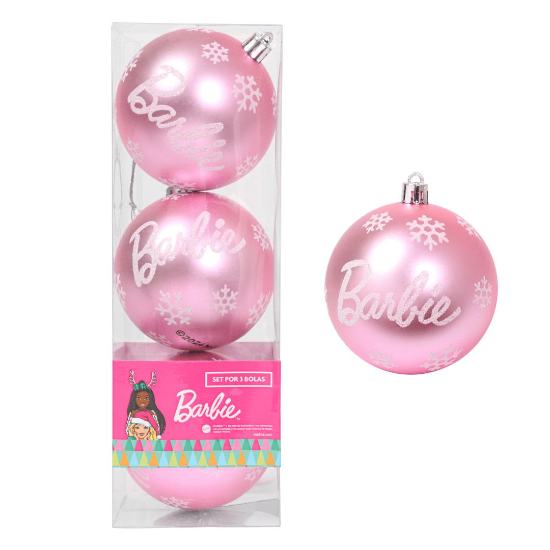 Tripack Bolas Navidad Barbie 8 cm con 3 Mod 3 + 3 Mod 5 + 6 Mod 43