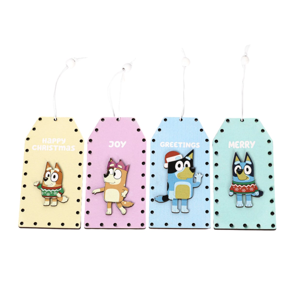 Set de adorno arbol navidad Bluey X4 unds 12cm Modelo 4 0