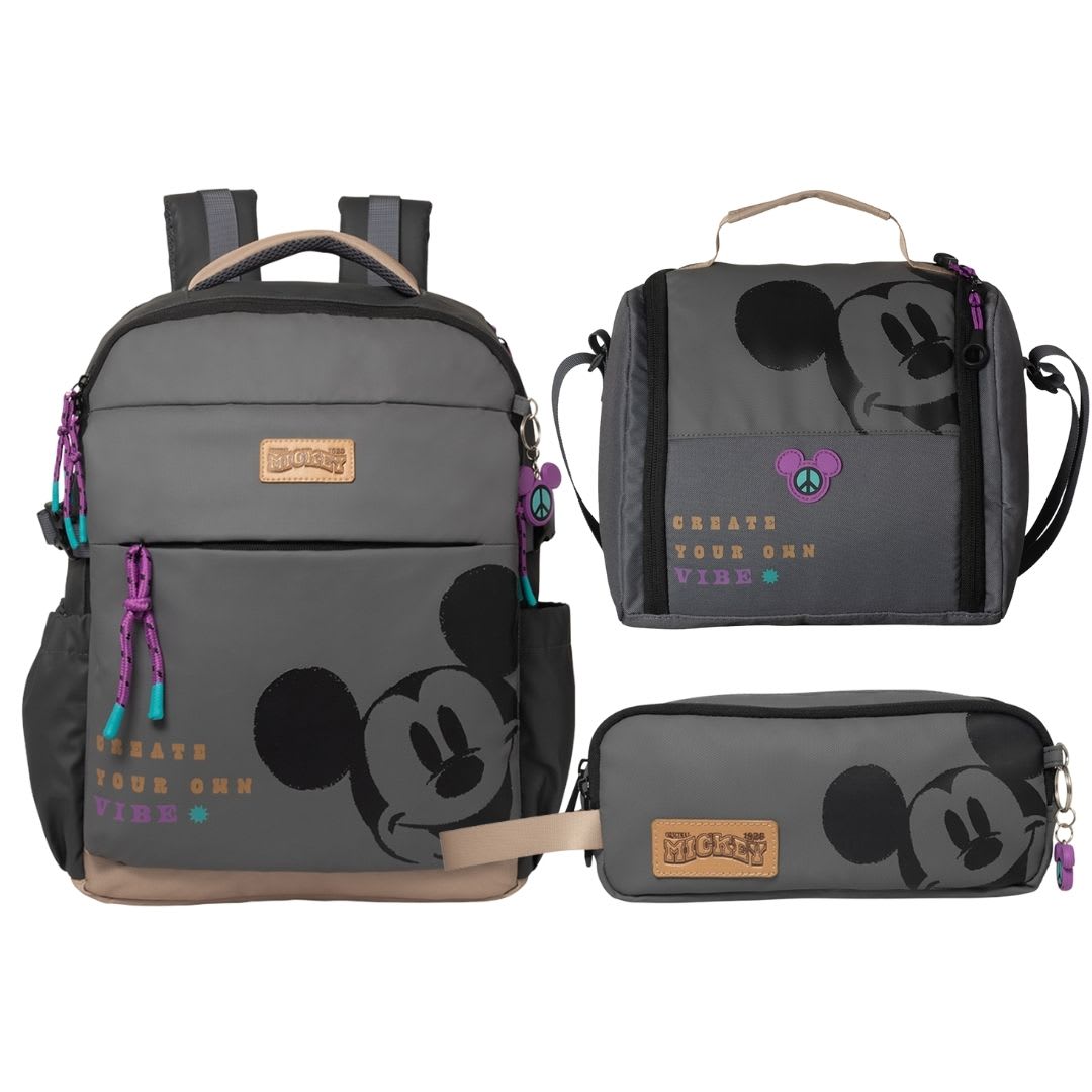 Pack Escolar Mochila Mickey Mouse premium 0