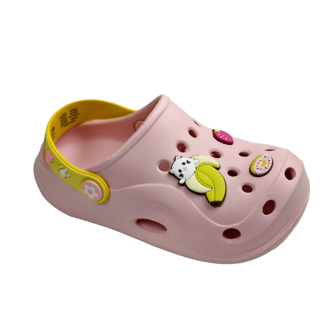 Sandalias Niña Clog Casual Bananya Rosado 0