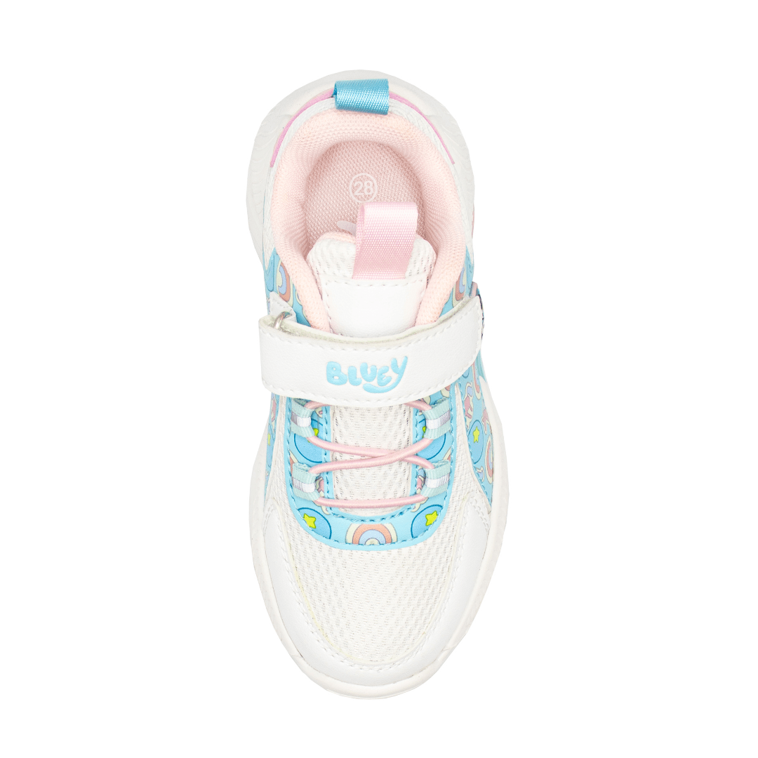 Zapatillas Bluey Celeste Blanco Niña con Luces2