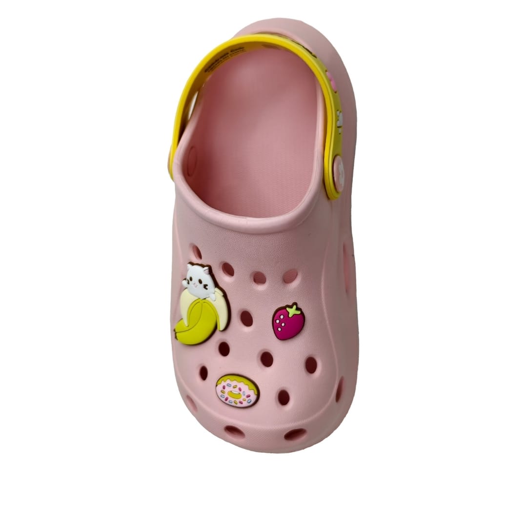 Sandalias Niña Clog Casual Bananya Rosado2