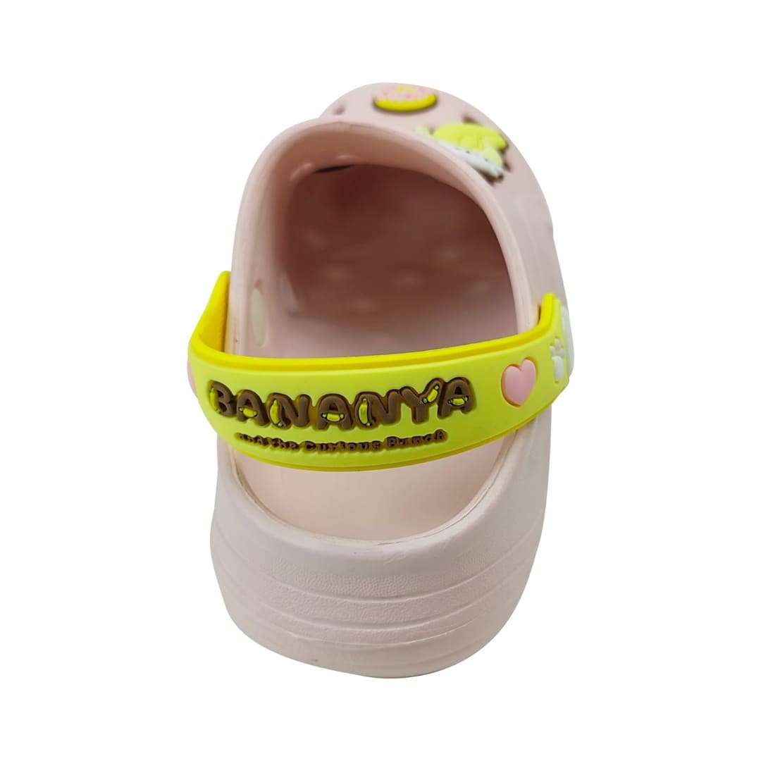 Sandalias Niña Clog Casual Bananya Rosado3