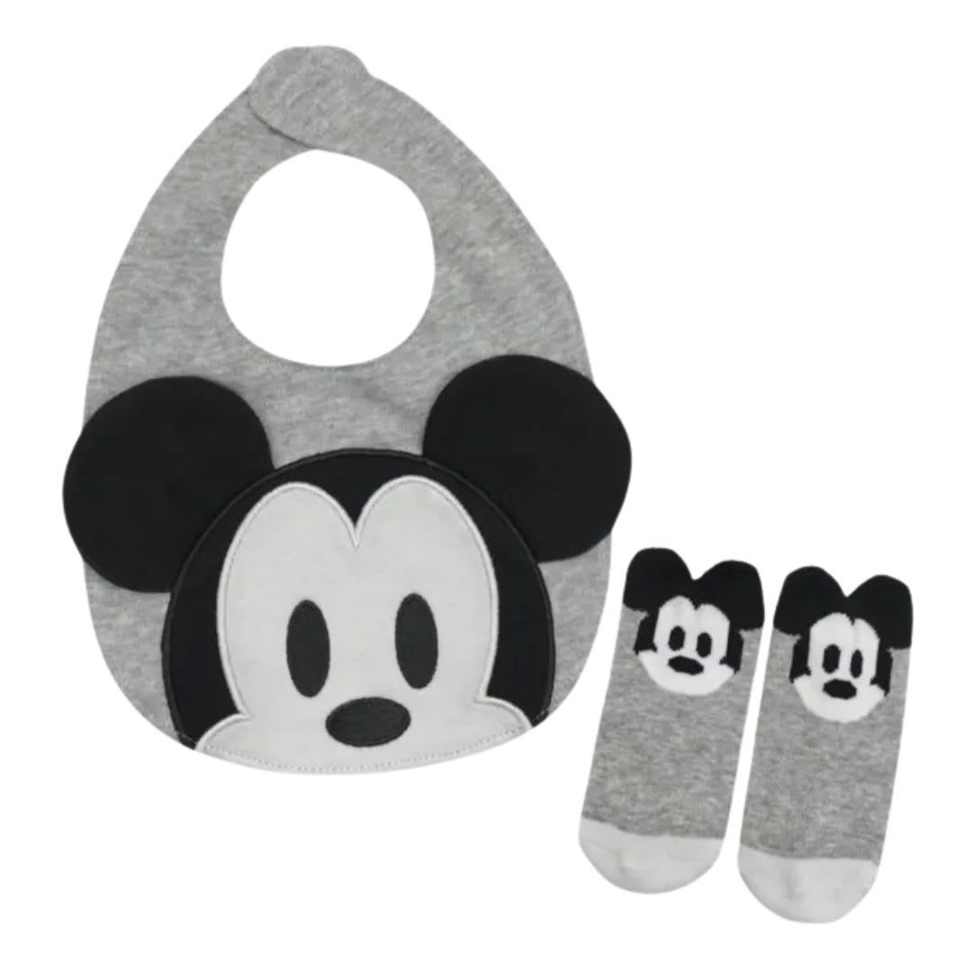 Babero y Medias Bebe Mickey Mouse Disney Store 0