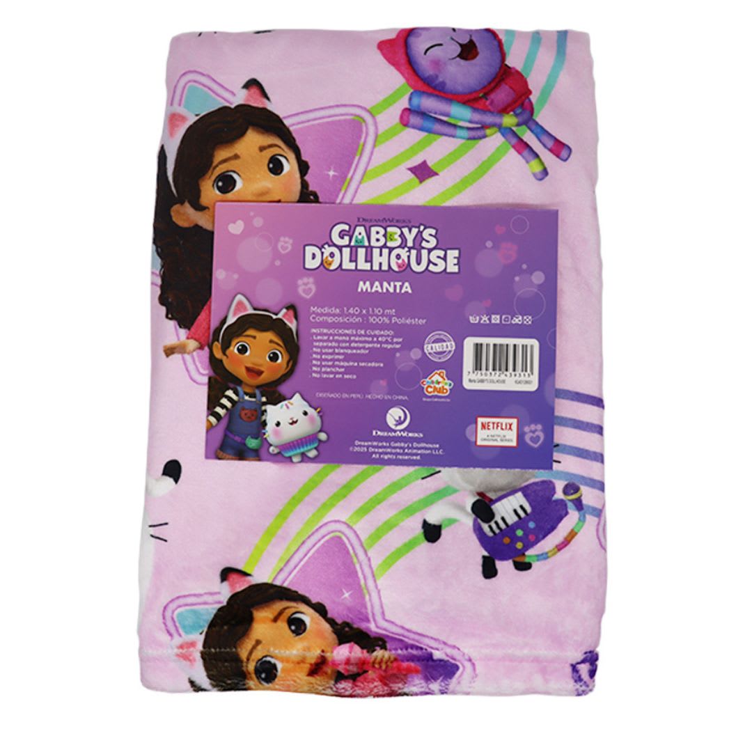 Manta Suave Gabbys Dollhouse 140x100 cm2