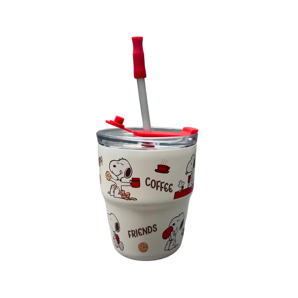 Mug Vaso Acero Termico Snoopy Para Cafe Blanco 480 ml 0