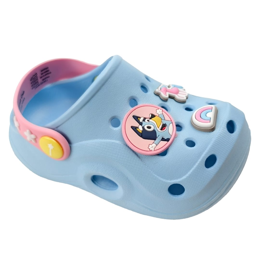 Sandalias Niña Clog Casual Bluey Celeste 0