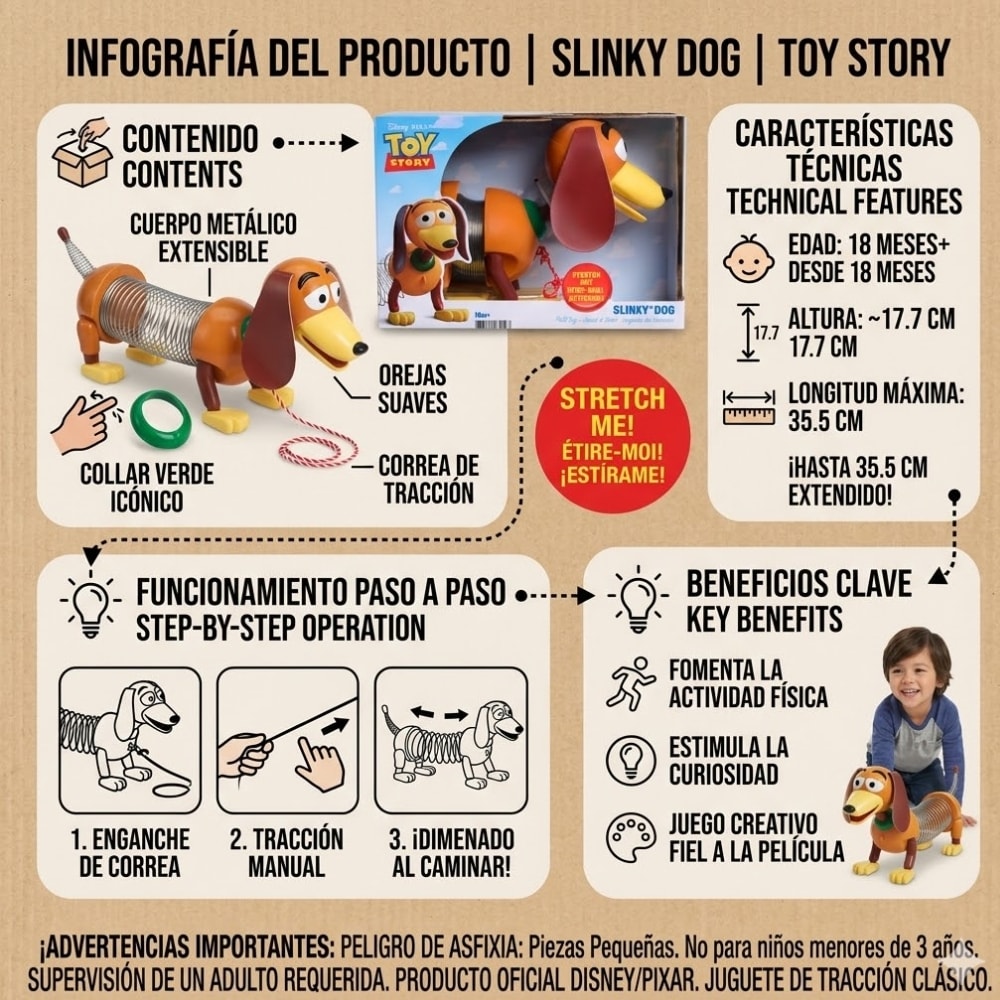 Juguete de Resorte Toy Story 5 Perro Slinky Dog Figura de Accion Original2