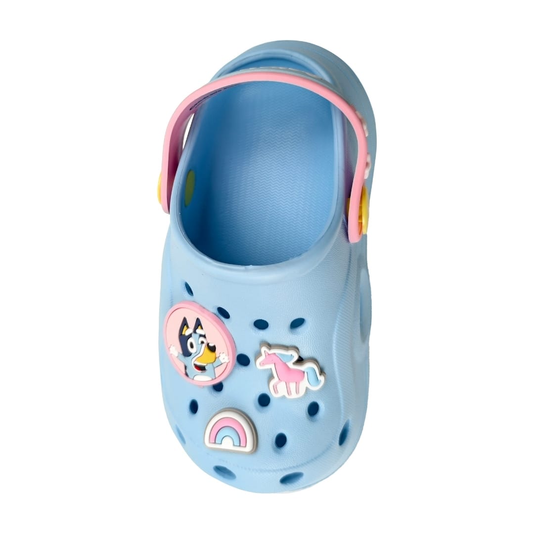 Sandalias Niña Clog Casual Bluey Celeste2