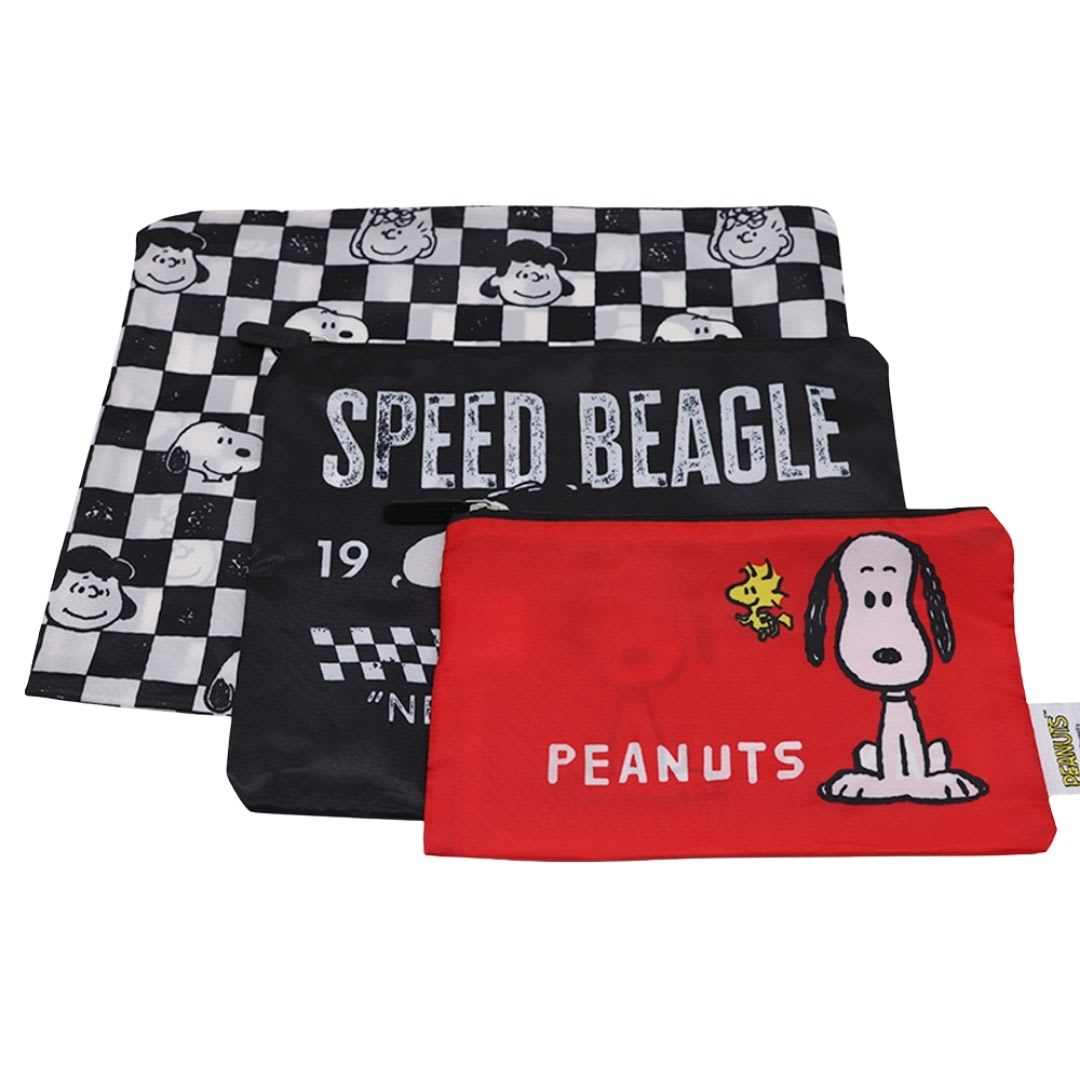 Set de Estuches x3 Snoopy Rojo y Negro 0