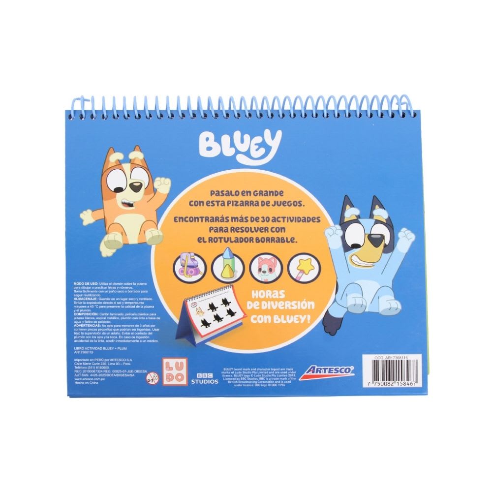 Mini Pizarra de Actividades Artesco Bluey3