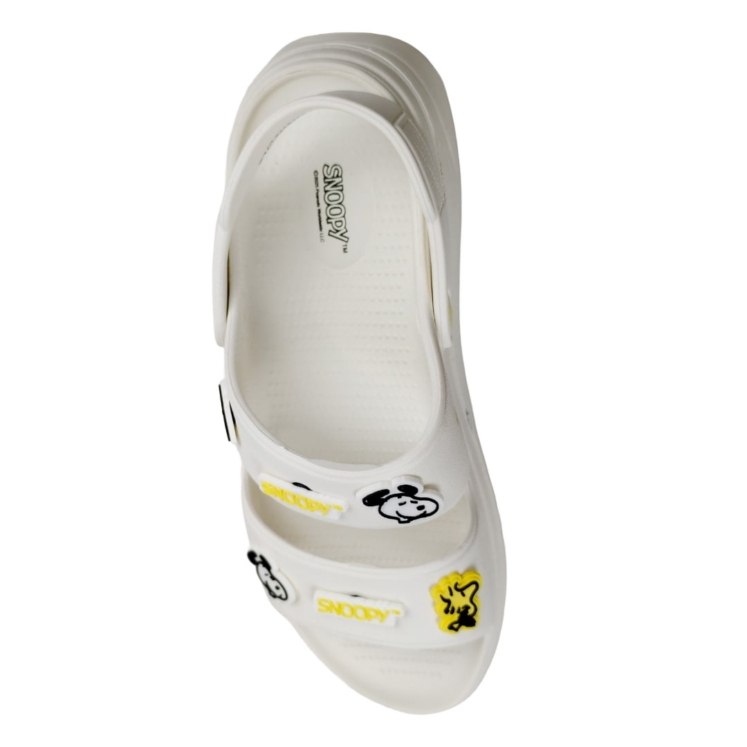 Sandalias Mujer Plataforma Snoopy Blanco2