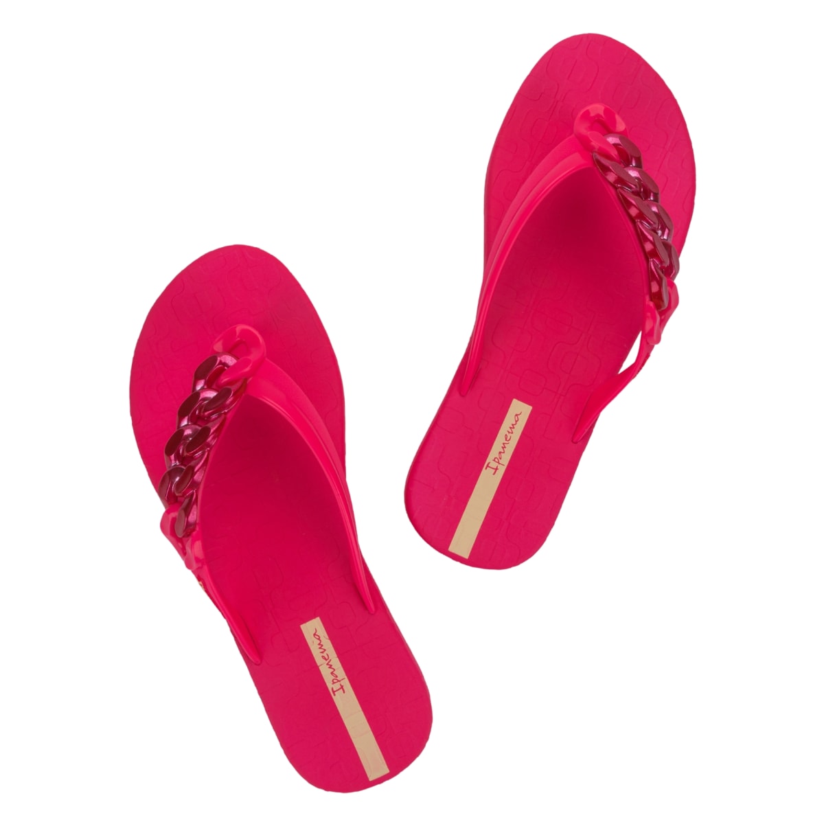 Sandalias Mujer Casual Ipanema Metal Glam Fucsia Con Cadenas3