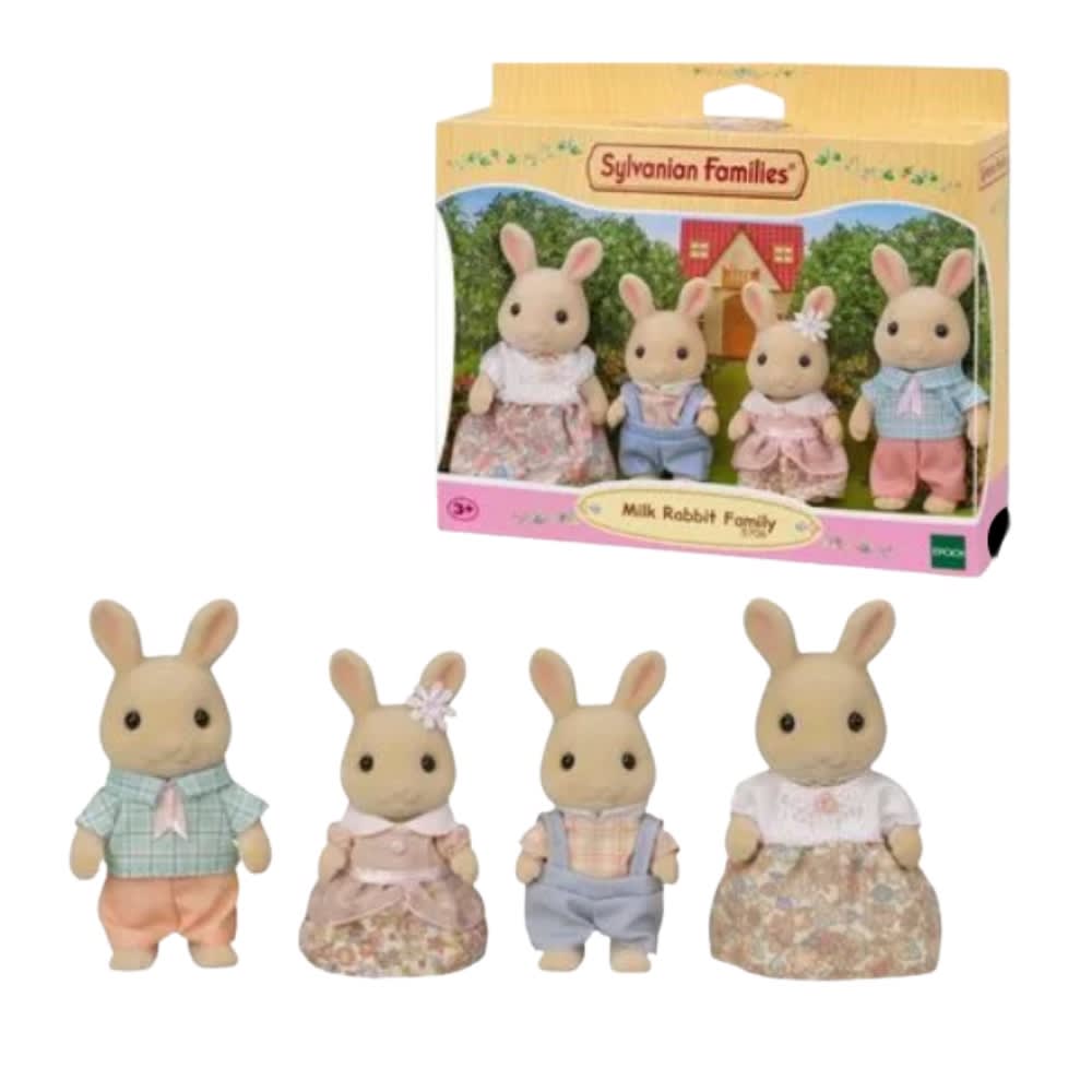 Juguete Sylvanian Ternurines Set Familia Conejos de Leche3