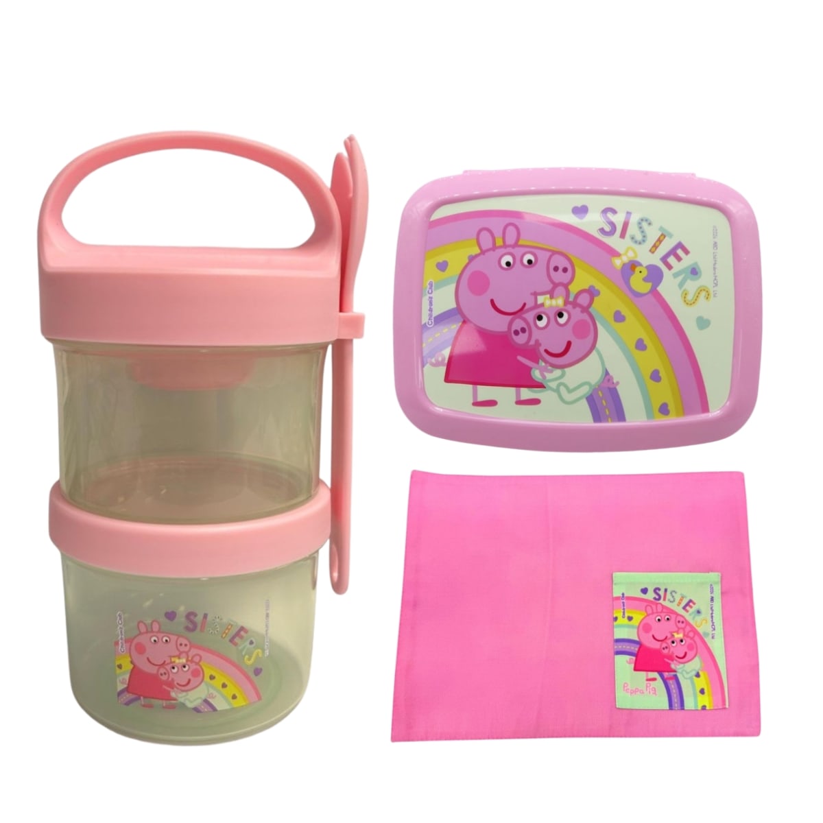 Pack Escolar Peppa Pig y Evie Snack 720ml + Bento + Individual 0