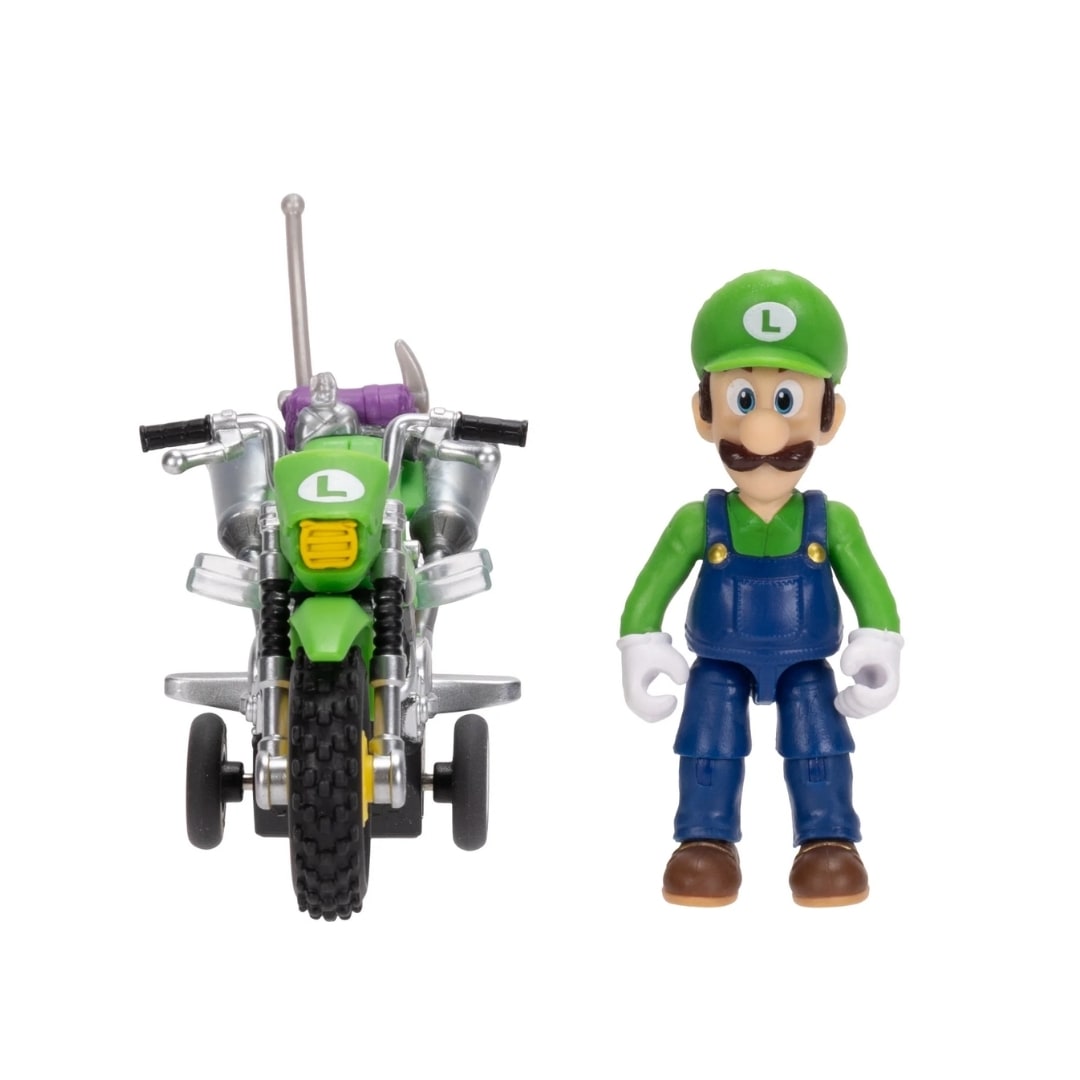 Figura Coleccionable Super Mario Galaxy Luigi con su Moto 6 cm Nintendo 0